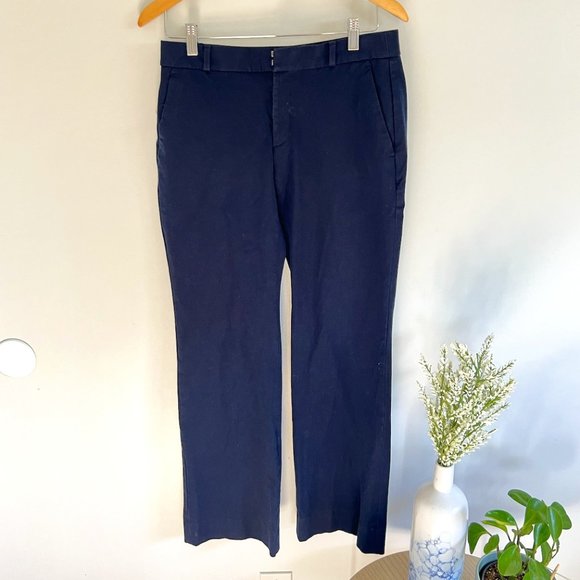 Banana Republic Navy Blue Women's Logan Trouser Pants Size 4S - Picture 1 of 5